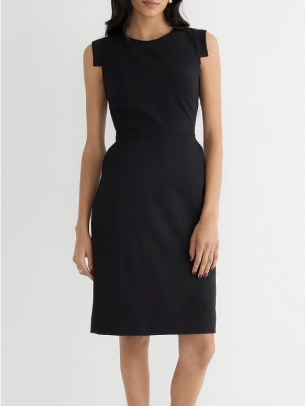 J. Crew| Black ‘Resume’ Dress w/Midi Pencil Skirt & Cap Sleeves Sz 00